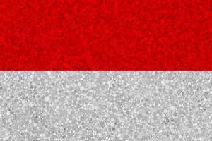 Flagge von Indonesien auf Styropor-Textur foto