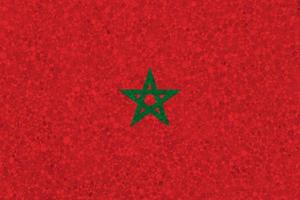 Flagge von Marokko auf Styropor-Textur foto