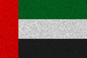 Flagge der Vereinigten Arabischen Emirate auf Styropor-Textur foto