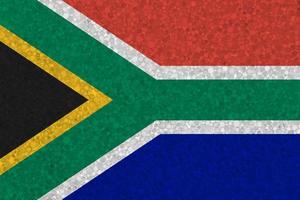 Flagge von Südafrika auf Styropor-Textur foto