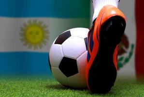 fußballpokalwettbewerb zwischen dem nationalen argentinischen und dem nationalen mexiko. foto