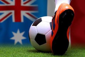 fußballpokalwettbewerb zwischen national australien und national frankreich. foto