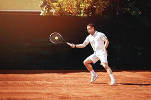 Sicht der Tennisspieler foto