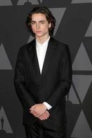 los angeles - nov 11 - timothee chalamet bei den ampas 9th annual Governors awards im dolby ballroom am 11. november 2017 in los angeles, ca foto