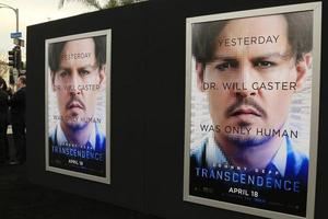 los angeles, 10. april - transcendence-poster bei der transcendence-premiere im village theater am 10. april 2014 in westwood, ca foto