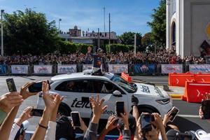 guadalajara, mexiko - 25. oktober 2022 showrun checo perez, formel 1 red bull einsitzer rb7 foto