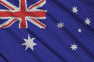 Australien-Flagge gedruckt auf einem Polyester-Nylon-Sportswear-Mesh-Gewebe foto