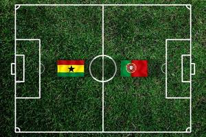 fußballpokalwettbewerb zwischen dem nationalen ghana und dem nationalen portugiesisch. foto