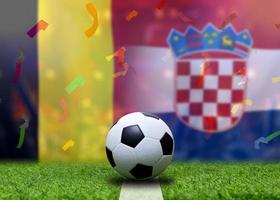 fußballpokalwettbewerb zwischen dem nationalen belgien und dem nationalen kroatien. foto