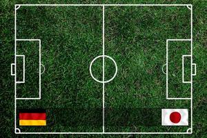 fußballpokalwettbewerb zwischen der deutschen und der japanischen nationalmannschaft. foto