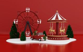 3D-Darstellung von Frohe Weihnachten foto