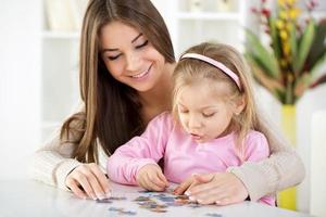 Puzzle-Familienansicht foto