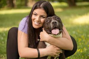 Mädchen mit Hund foto