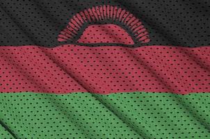 Malawi-Flagge gedruckt auf einem Polyester-Nylon-Sportswear-Mesh-Gewebe foto