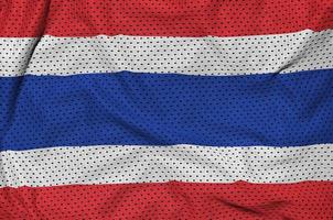 Thailand-Flagge gedruckt auf einem Polyester-Nylon-Sportswear-Mesh-Stoff foto