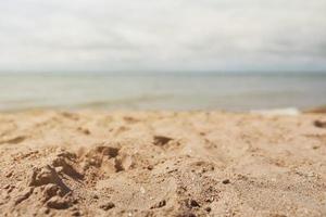 leerer Strand Meersand. foto