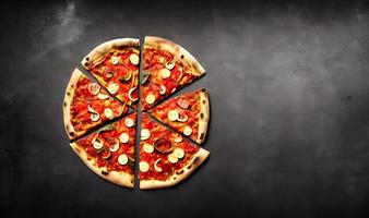 Pizza. Fast Food der traditionellen italienischen Küche. foto