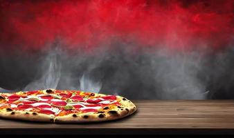 Pizza. Fast Food der traditionellen italienischen Küche. foto