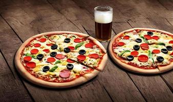 Pizza. Fast Food der traditionellen italienischen Küche. foto