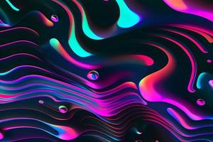 bunter 3D-Fluid-Art welliger, kurviger, psychedelischer, rauchiger Hintergrund foto