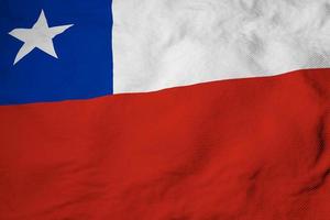schwenkende chilenische Flagge in 3D-Darstellung foto