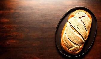 Ofen - traditionelles frisches heißes gekochtes Brot. Brot aus nächster Nähe schießen. foto