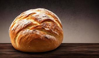 Ofen - traditionelles frisches heißes gekochtes Brot. Brot aus nächster Nähe schießen. foto