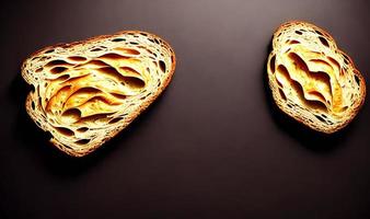 Ofen - traditionelles frisches heißes gekochtes Brot. Brot aus nächster Nähe schießen. foto