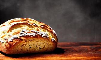 Ofen - traditionelles frisches heißes gekochtes Brot. Brot aus nächster Nähe schießen. foto