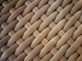 traditionelles Handwerk Holz gewebte Textur, Naturmuster für den Hintergrund foto