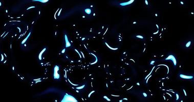 abstrakter Hintergrund mit schillernden schönen hell leuchtenden blauen Wasserflüssigkeit mit Wellen und Streifen. Bildschirmschoner schön foto