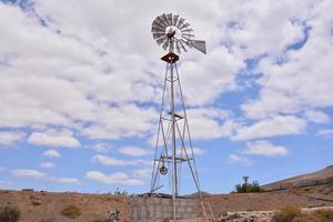 Blick auf die Windmühlenlandschaft foto