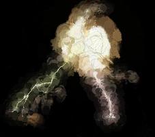 digitale Illustration energetische Lichter elektrischer Hintergrund foto