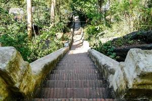 Blick auf die Tempeltreppe foto