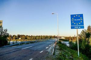 Blick auf die schwedische Grenze foto
