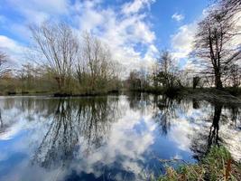 Blick auf das Naturschutzgebiet Burton Mere Wetlands foto