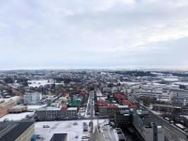 ein blick auf reykjavik im winter foto