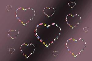 Herzformen als Symbol für Liebe und Fürsorge. glücklicher valentinstagherzgruß