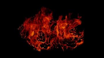 eine schöne Flamme geformt wie vorgestellt. wie aus der Hölle, mit gefährlicher und feuriger Inbrunst, schwarzer Hintergrund foto