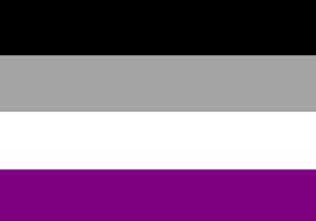 asexuelle streifenkunstmalerei, asexuelles symbol, konzept für feierlichkeiten des lgbtq im stolzmonat auf der ganzen welt. foto