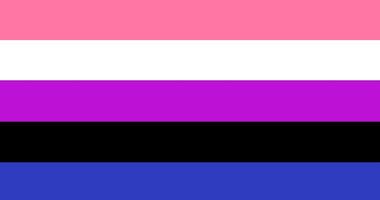 Genderfluid-Streifen-Kunstmalerei, Genderfluid-Symbol, Konzept für Feiern des lgbtq im Pride-Monat auf der ganzen Welt. foto