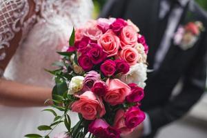 schönes Foto Nahaufnahme Hochzeit Blumenstrauß