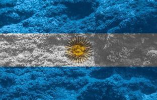 Textur der argentinischen Flagge als Hintergrund foto