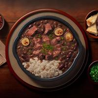 leckeres brasilianisches Feijoada-Essen foto