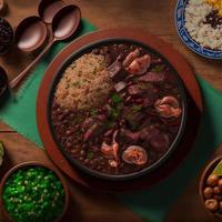 leckeres brasilianisches Feijoada-Essen foto