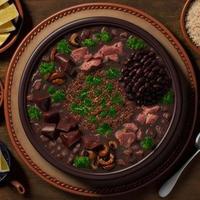 leckeres brasilianisches Feijoada-Essen foto