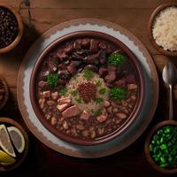 leckeres brasilianisches Feijoada-Essen foto