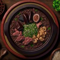 leckeres brasilianisches Feijoada-Essen foto