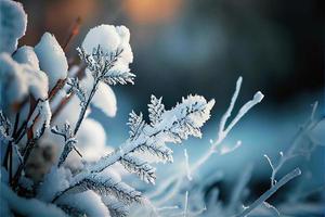 Winterhintergrund von Schnee und Frost foto