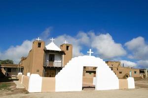 San Geronimo Kapelle in Taos Pueblo, USA foto